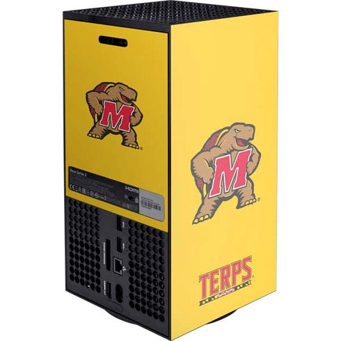 University of Maryland Terps Yellow XBox Series X Digital Edition Console Skin